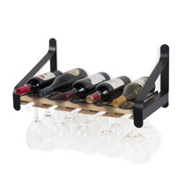 Bernon Solid Wood Well Mounted Wine Glass Rack Wayfair